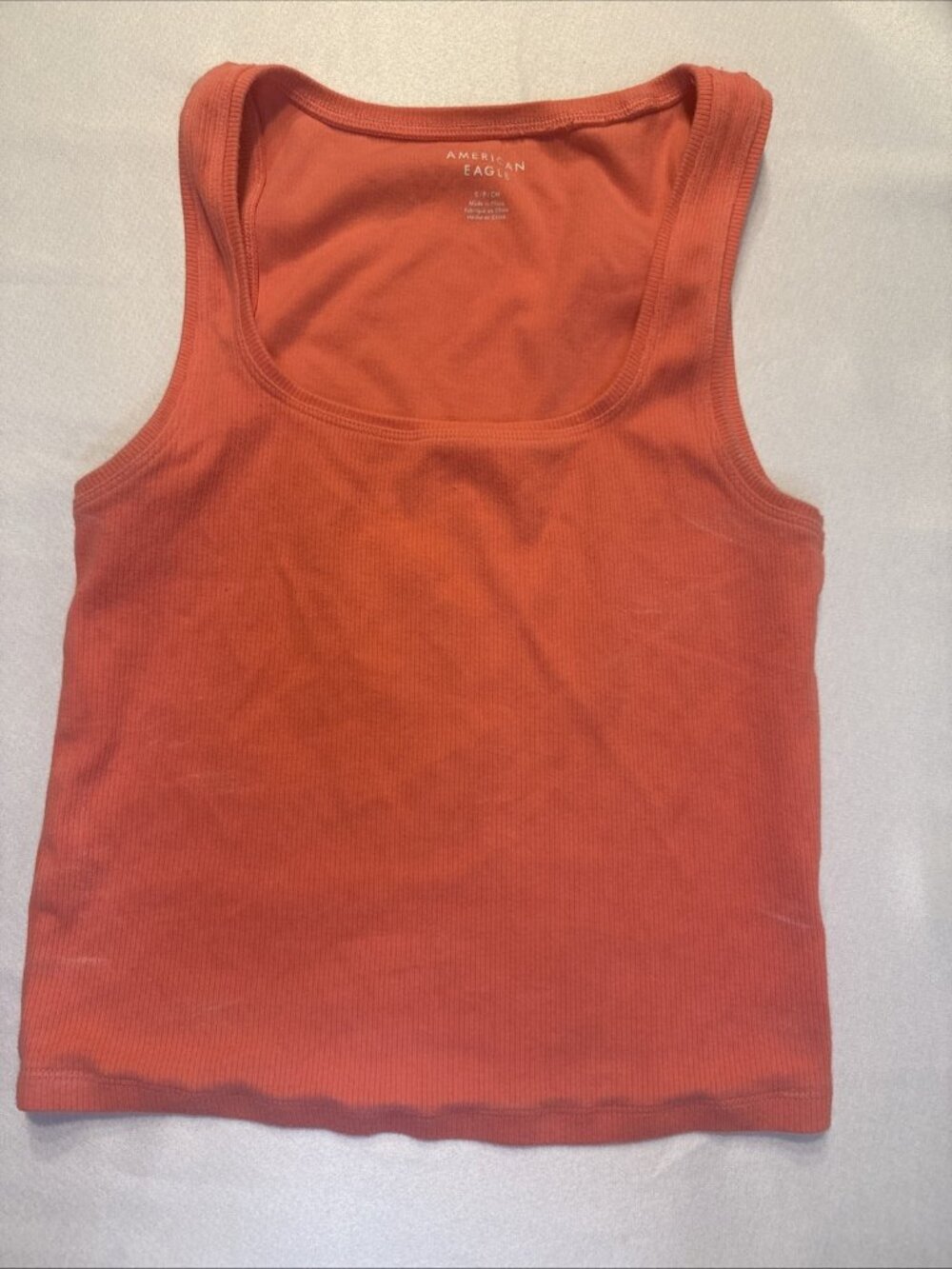 American Eagle Cropped Tank Top Pink Coral Size S